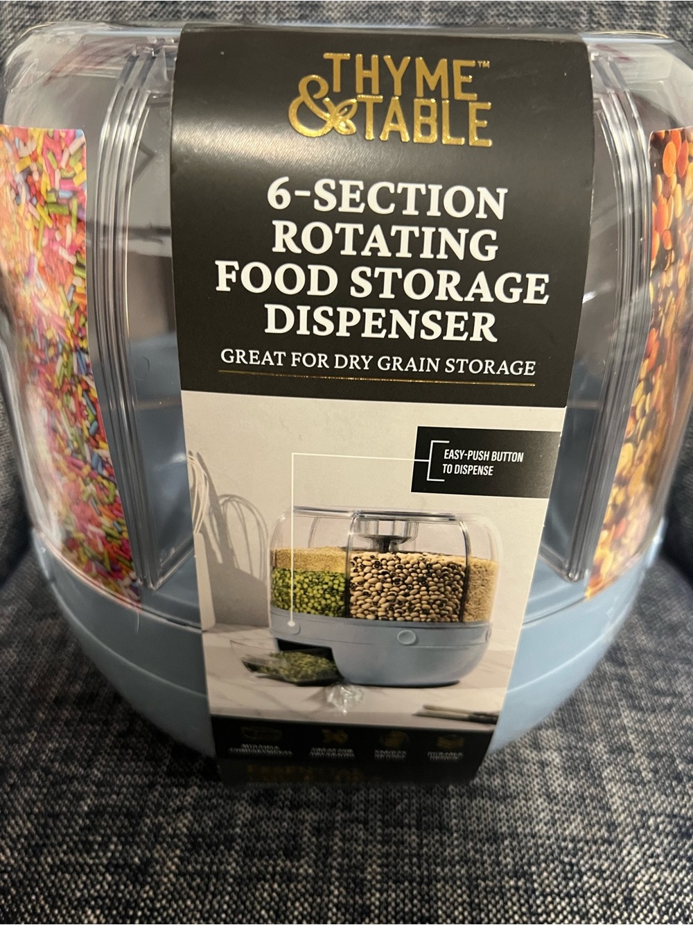 Thyme & Table 6-Section Rotating Food Storage Dispenser NIB $15